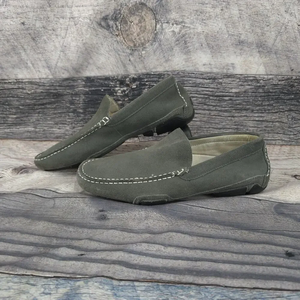 Kenneth Cole Reaction Loafers Mens Size 9.5 M Gray Suede Leather Slip On House